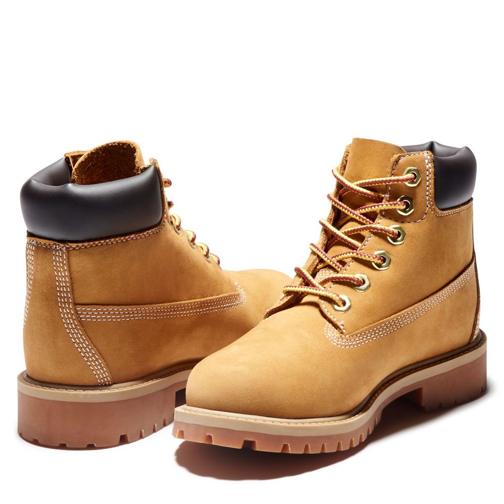 Bocanci 6-Inch Timberland Copii Maro - Youth Premium Waterproof - Romania - MWOEVF840